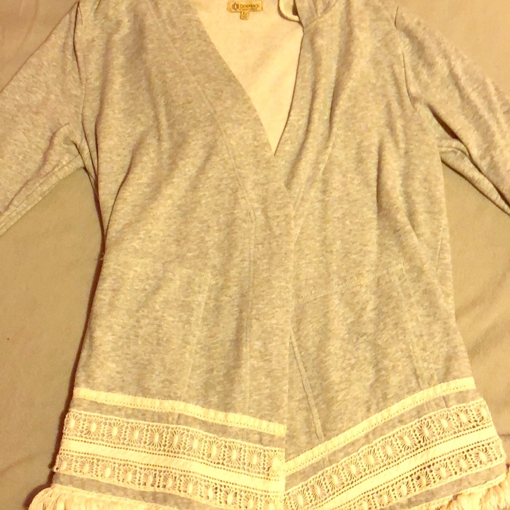Hoodie grey cardigan